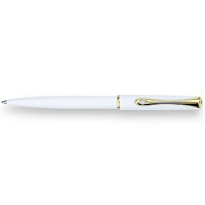 Diplomat Traveller Snowhite Gold Ballpoint