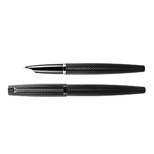 Diplomat Viper Black Guilloche Stylo Plume