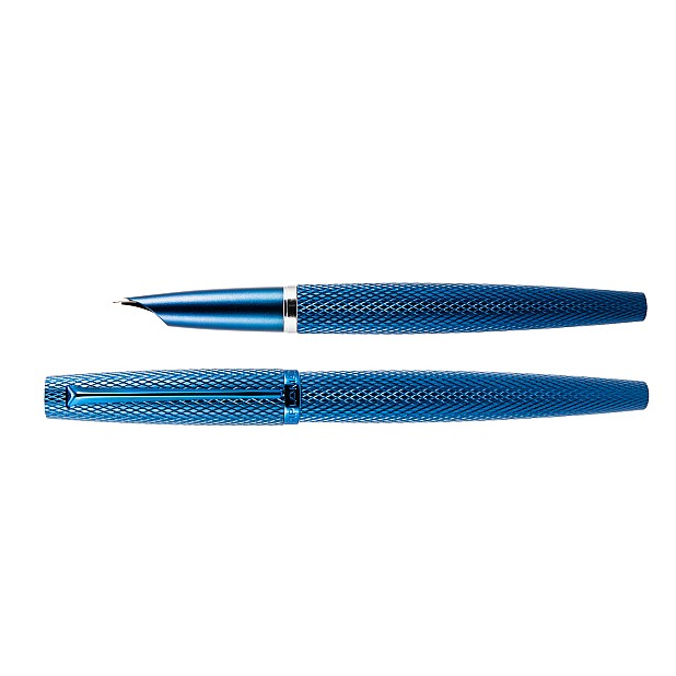 Diplomat Viper Blue Guilloche Stylo Plume