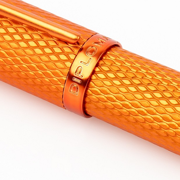 Diplomat Viper Orange Guilloche Pluma estilográfica