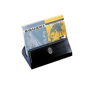 El Casco Shiny Chrome & Black Business Card Holder