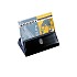 El Casco Shiny Chrome & Black Business Card Holder