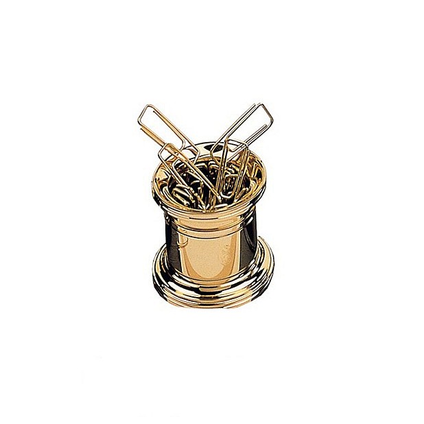 Paperclip Holders - El Casco Gold Paperclip Holder