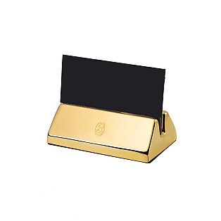 El Casco Gold Business Card Holder
