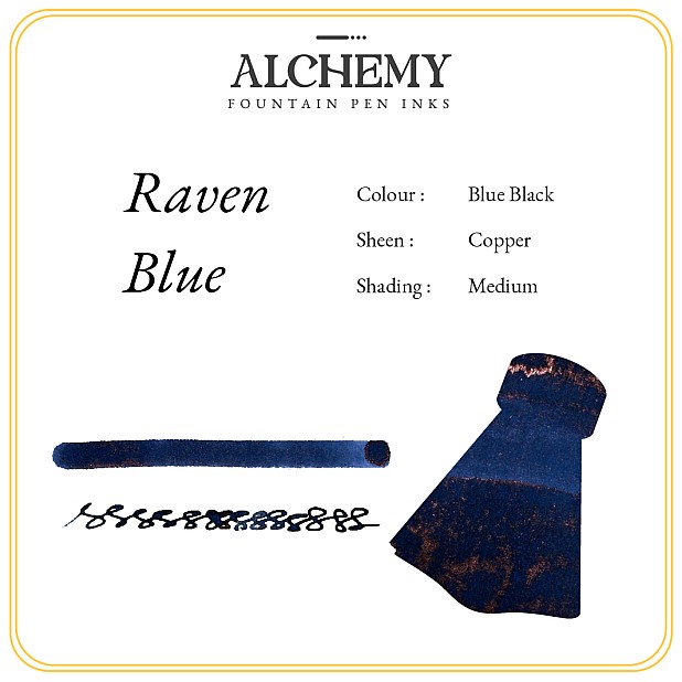 Endless Alchemy Raven Blue 45ml Butelka atramentu