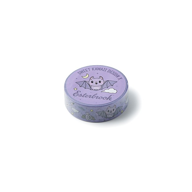 Esterbrook Sweetly Haunted Purple Bats Washi Tape