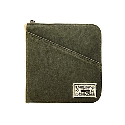 Esterbrook 20 Slot Canvas Zipper Pen Case Army Green