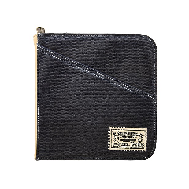 Esterbrook 20 Slot Canvas Zipper Pen Case Navy Blue