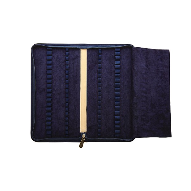 Esterbrook 40 Slot Canvas Zipper Pen Case Navy Blue