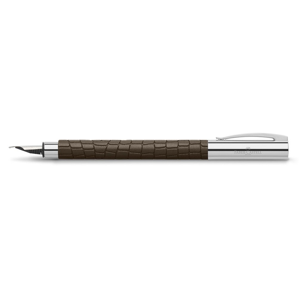 Faber Castell Ambition 3d Brown Crocodile Fountain Pen Vulpen Fountain Pen Appelboom Com