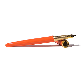 Ferris Wheel Press Brush Persimmon Gold Plated Caneta de Tinta Permanente