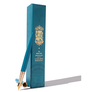 Ferris Wheel Press Brush Printmakers Teal Gold Plated Nib Caneta de Tinta Permanente