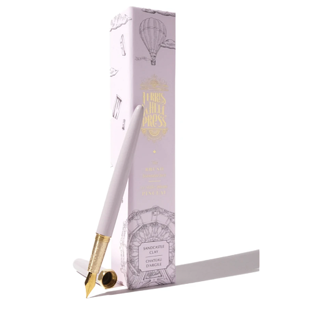 Ferris Wheel Press Brush Sandcastle Clay Gold Plated Nib Vulpen
