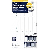 Filofax Refill 2022 Personal White - Week on 2 pages Horizontal