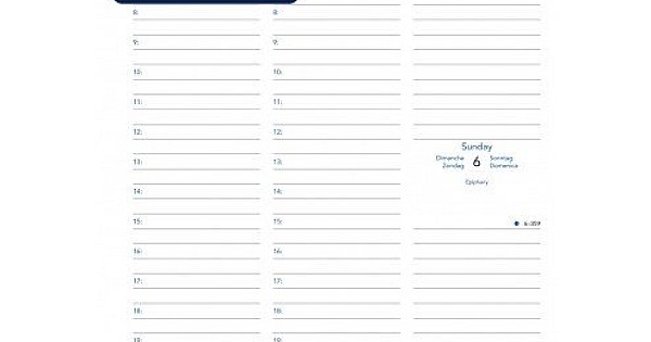 Filofax Calendar Diary Refill, Mini Size, Week-to-View With Notes Section, White Paper, Unruled, English, 2025 (C68121-25 - View #9