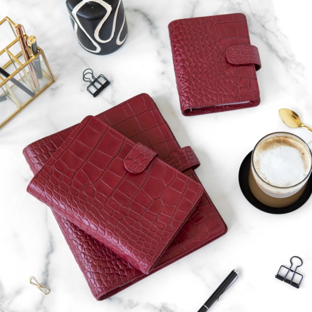 Filofax Classic Croc Cherry Personal Organizer