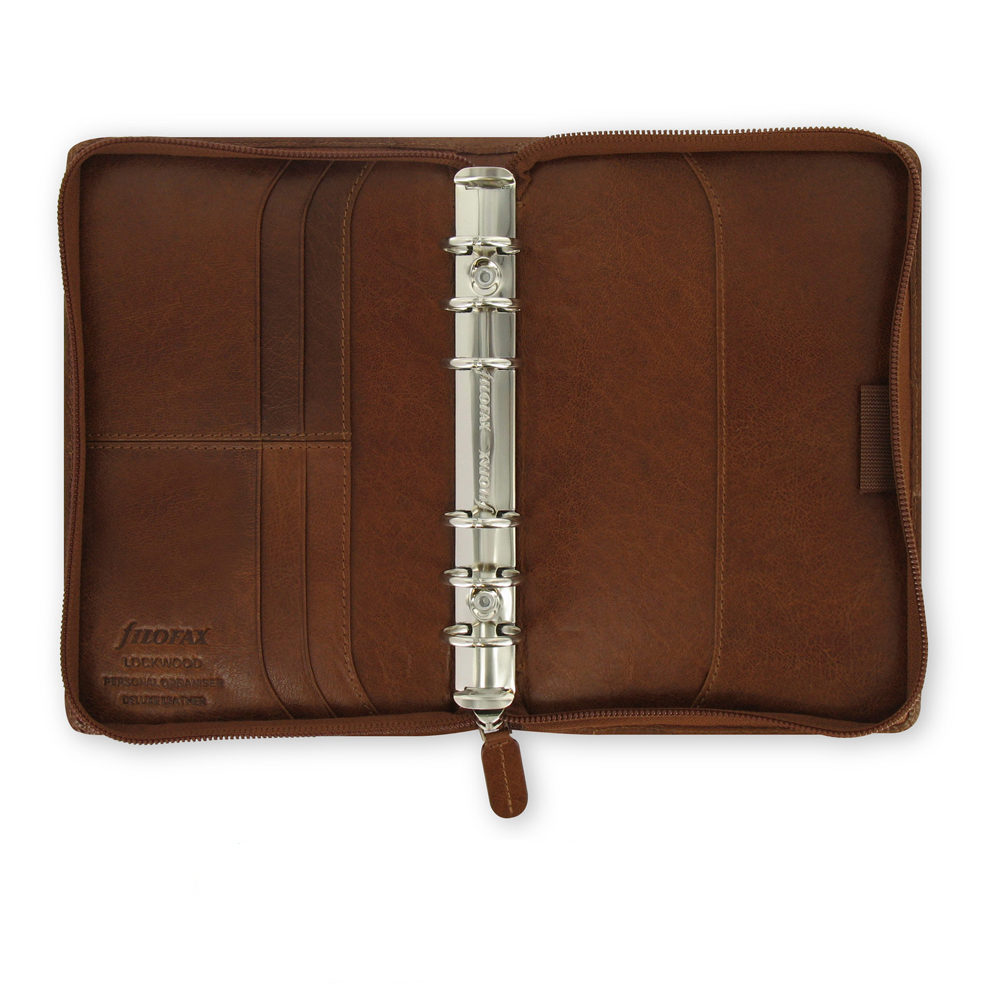 Filofax Lockwood Cognac Zipped Personal Organizer 