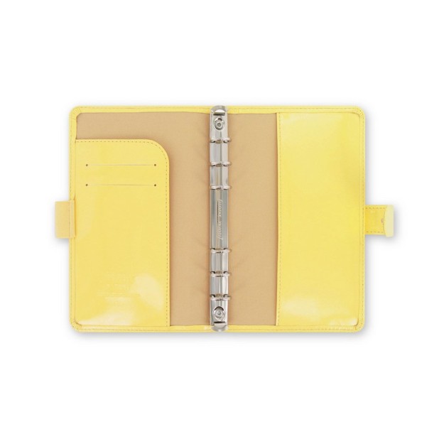 Filofax Patent Lemon Compact Organizer