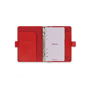 Filofax Saffiano Poppy Red Personal Organizer