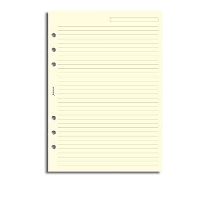 Filofax Refill A5 Cream Ruled Notepaper