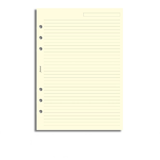 Filofax Refill A5 Cream Ruled Notepaper