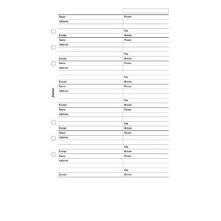 Filofax Refill A5 White Address Notepaper