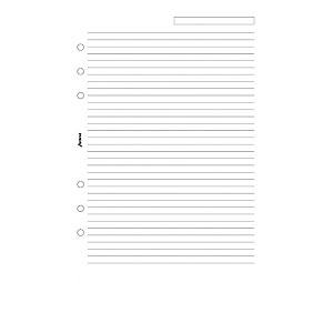 Filofax Refill A5 White Ruled Notepaper