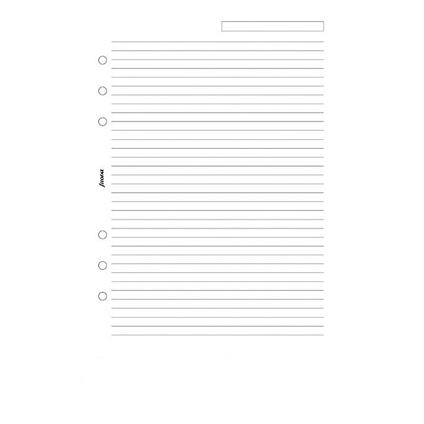 Filofax Refill A5 White Ruled Notepaper