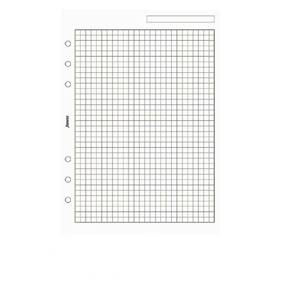 Filofax Refill A5 White Quadrille Notepaper