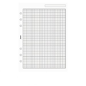 Filofax Refill A5 White Quadrille Notepaper