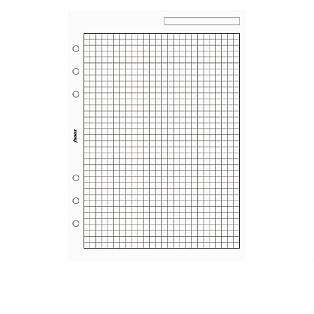 Filofax Refill A5 White Quadrille Notepaper