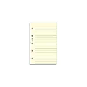 Filofax Refill Mini Cream Ruled Notepaper