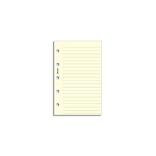 Filofax Refill Mini Cream Ruled Notepaper