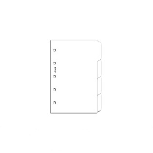 Filofax Refill Mini White Blank Index