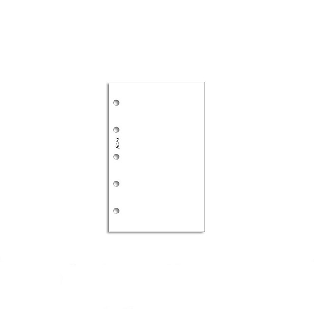 Filofax Refill Mini White Plain Notepaper