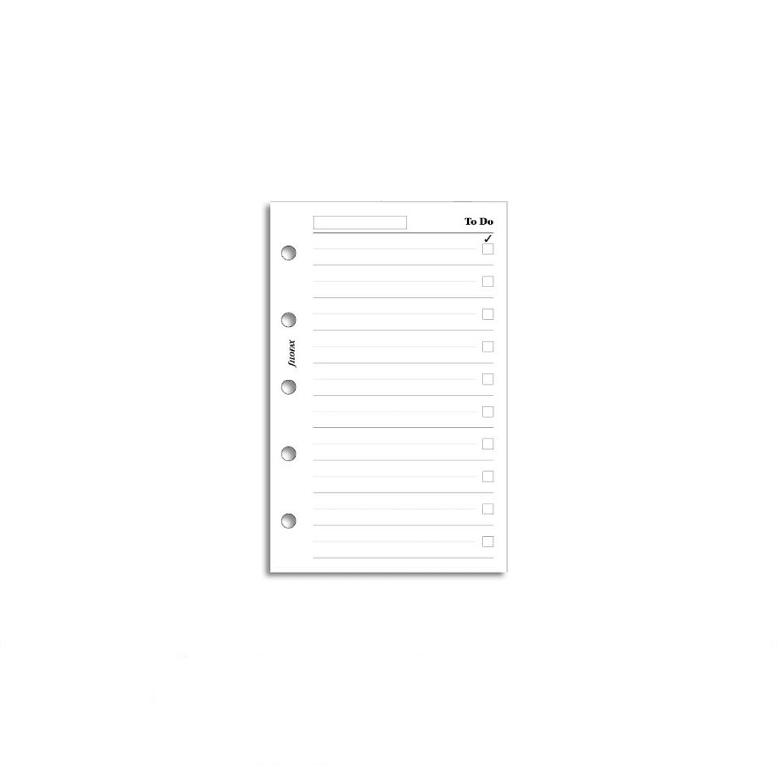 Filofax Refill Mini White To Do List