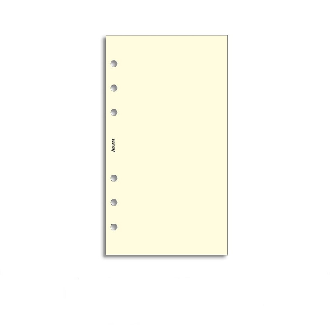 Filofax Refill Personal Cream Plain Notepaper