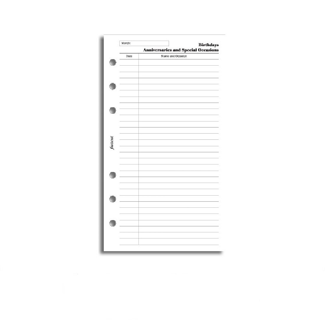 Filofax Refill A4 20 Sheets Ruled 