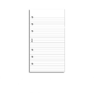 Filofax Refill Personal White Ruled Notepaper