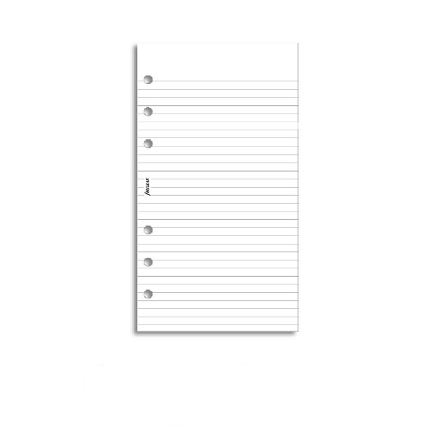 Filofax Refill Personal White Ruled Notepaper