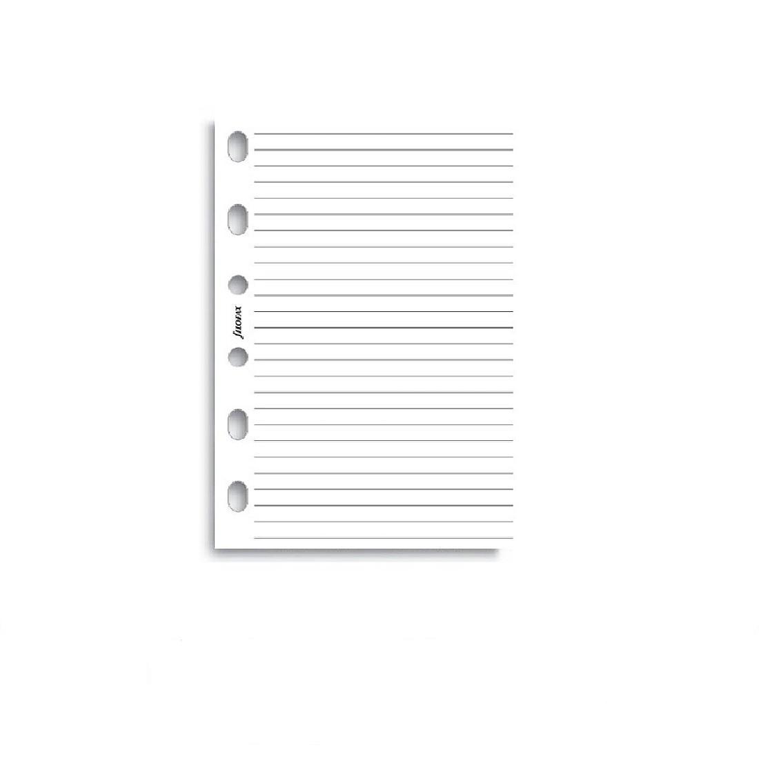 Filofax Refill Pocket White Ruled Notepaper