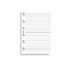 Filofax Refill Pocket White Ruled Notepaper