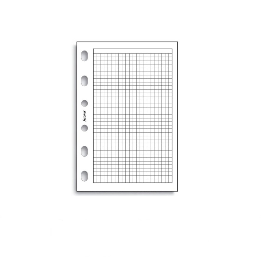 Filofax Refill Pocket White Quadrille Notepaper