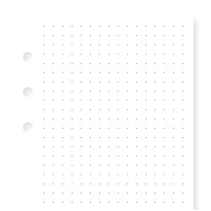 Filofax Refill Personal White Dotted Notepaper