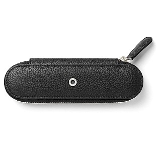 Graf von Faber-Castell Cashmere Black Zippered Pen Pouch (Double)