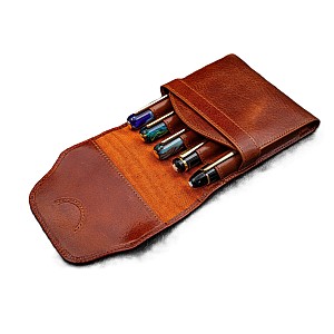 Galen Leather Legacy Deep Cognac TwinFlip Penetui (5-delig)
