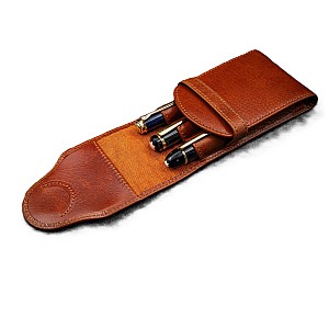 Galen Leather Legacy Deep Cognac TwinFlip Penetui (3-delig)