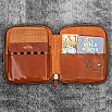 Galen Leather Legacy Zippered 6 Slots Deep Cognac Penetui