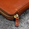 Galen Leather Legacy Zippered 6 Slots Deep Cognac Penetui