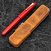 Galen Leather Magnum Opus Zippered Single Crazy Horse Brown Oversized Hard Pen Case